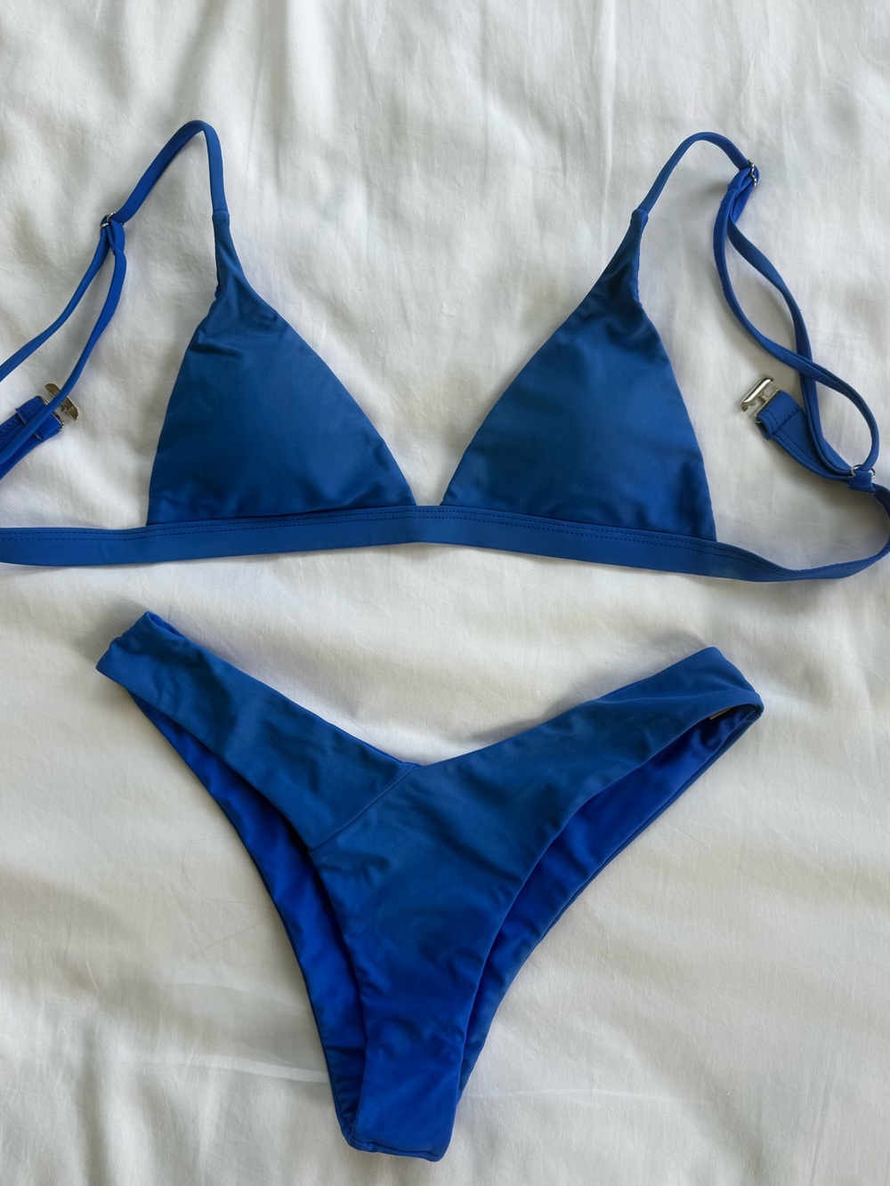 Women's Triangle Bikini Set in Royal Blue
